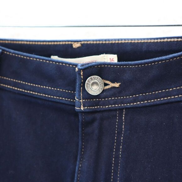 Levis 529 Curvy Skinny Leg Blue Jeans Women's 16 Dark Wash Stretch Red Tab - Picture 4 of 11